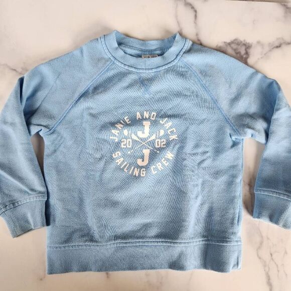 Janie & Jack sailing crew light blue crewneck sweatshirt kids unisex 4 year 2002 - Picture 1 of 6